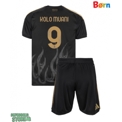 Juventus Randal Kolo Muani #9 Replika Babytøj Tredje sæt Børn 2026-27 Kortærmet (+ Korte bukser)
